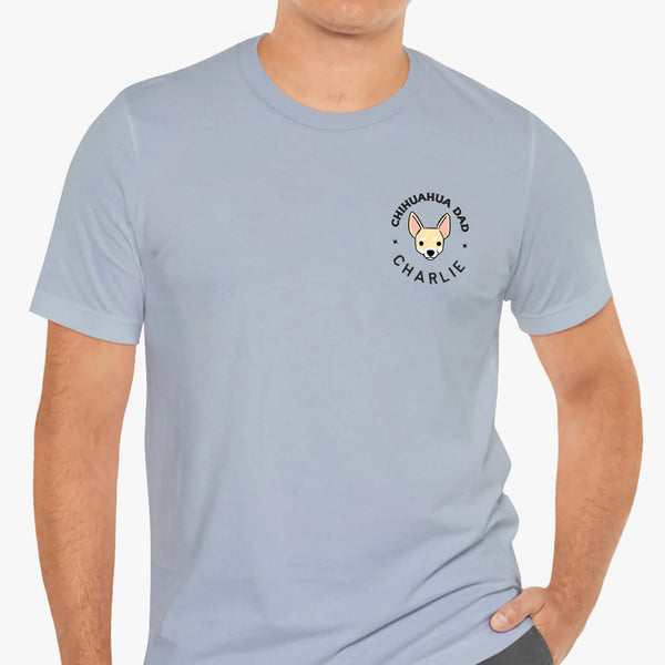 Chihuahua dad t-shirt light blue